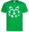 Чоловіча футболка Єнот білий Зелений Чоловіча футболка Єнот білий Зелений фото