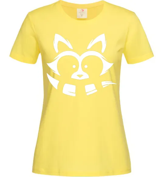 Женская футболка Єнот білий Лимонный фото