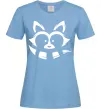 Женская футболка Єнот білий Голубой Женская футболка Єнот білий Голубой фото