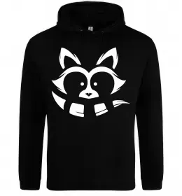 Мужская толстовка (худи) Малюнок єнота Серый меланж фото