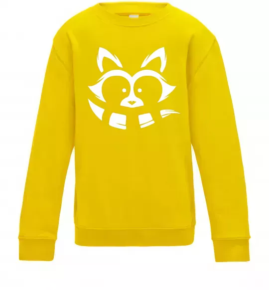 Детский Свитшот Єнот білий Солнечно желтый фото