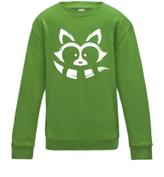 Детский Свитшот Єнот білий Лаймовый фото