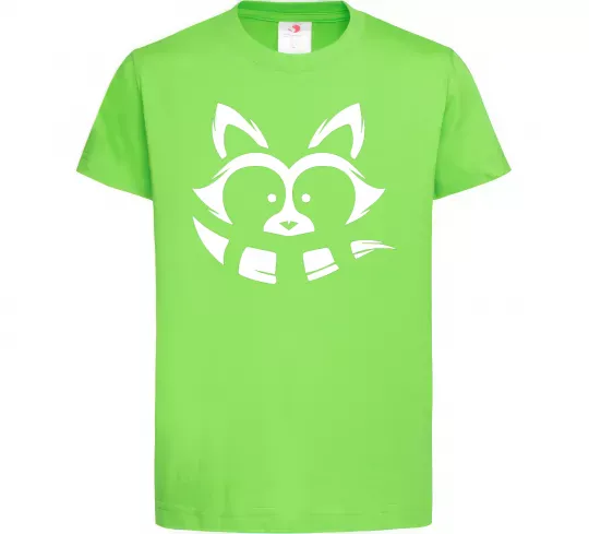 Детская футболка Єнот білий Лаймовый фото