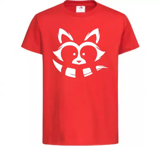 Детская футболка Єнот білий Красный фото