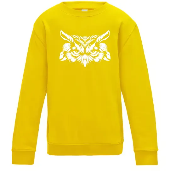 Детский Свитшот Сова біла Солнечно желтый фото