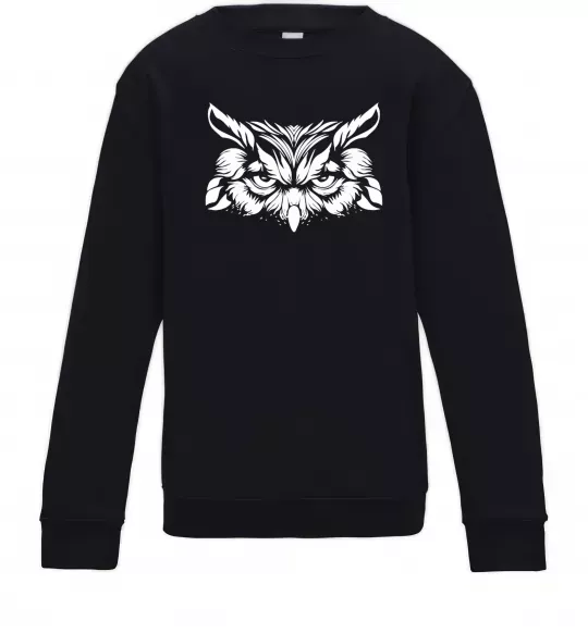 Детский Свитшот Сова біла Черный фото