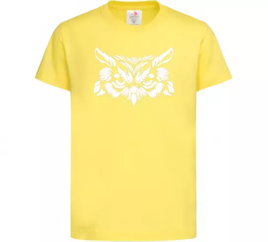 Детская футболка Сова біла Лимонный фото