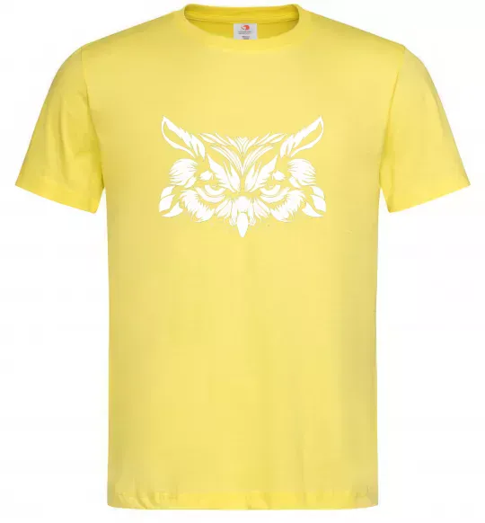 Чоловіча футболка Сова біла Лимонний фото