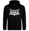 Женская толстовка (худи) Сова біла Черный фото