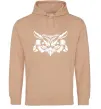 Женская толстовка (худи) Сова біла Песочный фото