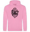 Мужская толстовка (худи) Сова чорним Розовый фото