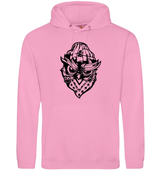 Женская толстовка (худи) Сова чорним Розовый фото