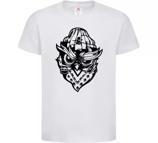 Дитяча футболка Сова чорним Білий фото