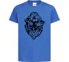 Дитяча футболка Сова чорним Яскраво-синій фото