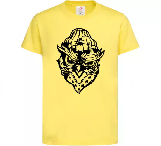 Дитяча футболка Сова чорним Лимонний фото