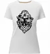Жіноча преміум футболка Сова чорним Білий фото
