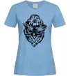 Жіноча футболка Сова чорним Блакитний фото