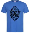Мужская футболка Сова чорним Ярко-синий фото