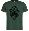 Мужская футболка Сова чорним Темно-зеленый фото