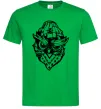 Мужская футболка Сова чорним Зеленый фото