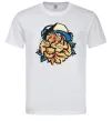 Мужская футболка Тигр з навушниками Белый фото