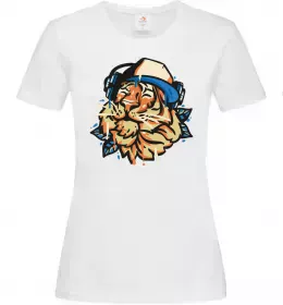 Женская футболка Тигриця й тигреня Лимонный фото