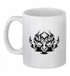 Чашка керамическая Тигр вогонь Белый фото
