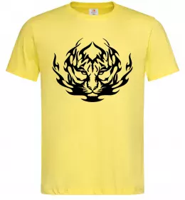 Мужская футболка Тигр вогонь Лимонный фото
