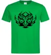 Мужская футболка Тигр вогонь Зеленый фото