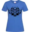 Женская футболка Тигр вогонь Ярко-синий фото