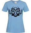 Женская футболка Тигр вогонь Голубой фото