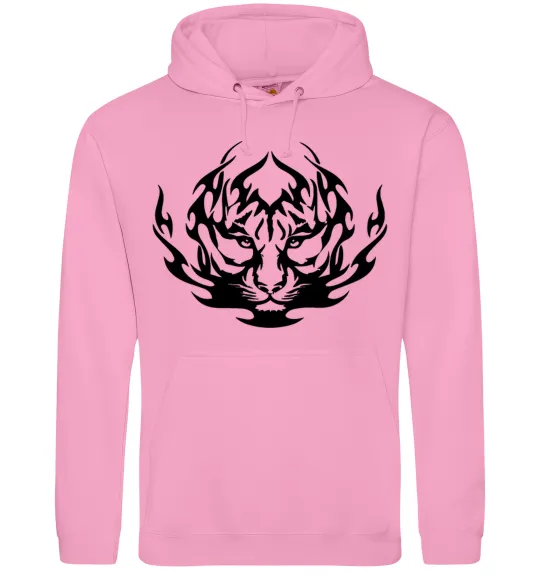 Мужская толстовка (худи) Тигр вогонь Розовый фото