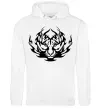 Чоловіча толстовка (худі) Тигр вогонь Білий фото