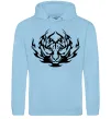Мужская толстовка (худи) Тигр вогонь Голубой фото