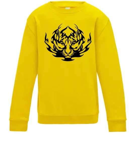 Детский Свитшот Тигр вогонь Солнечно желтый фото