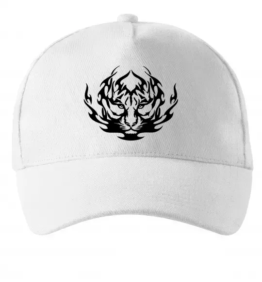 Кепка Тигр вогонь Білий фото