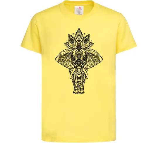 Детская футболка Слон хінді Лимонный фото
