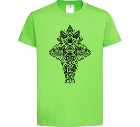 Детская футболка Слон хінді Лаймовый фото