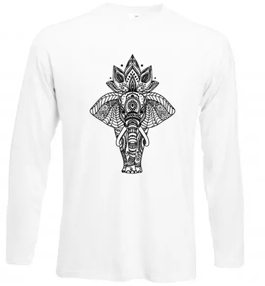 Лонгслив Слон хінді Белый фото