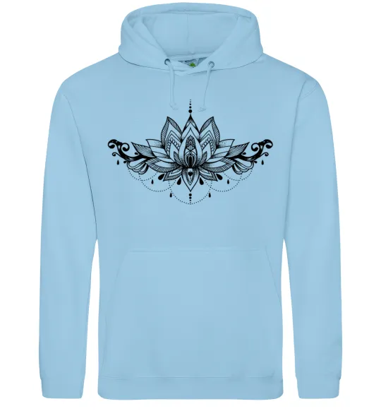 Мужская толстовка (худи) Лотос Голубой фото
