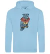 Мужская толстовка (худи) Owl style Голубой фото