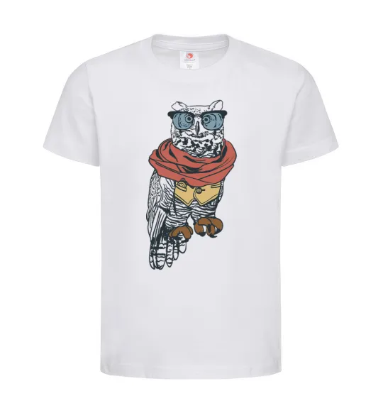 Дитяча футболка Owl style Білий фото