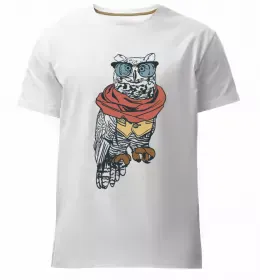 Мужская премиум футболка Сова зла Черный фото