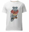 Мужская премиум футболка Owl style Белый фото