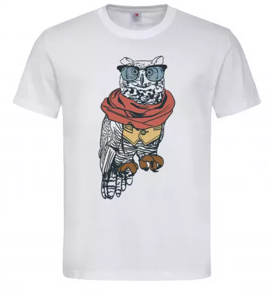 Чоловіча футболка Owl style Білий фото