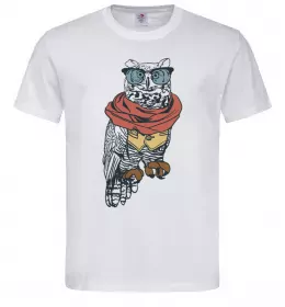 Мужская футболка Owl style Белый фото