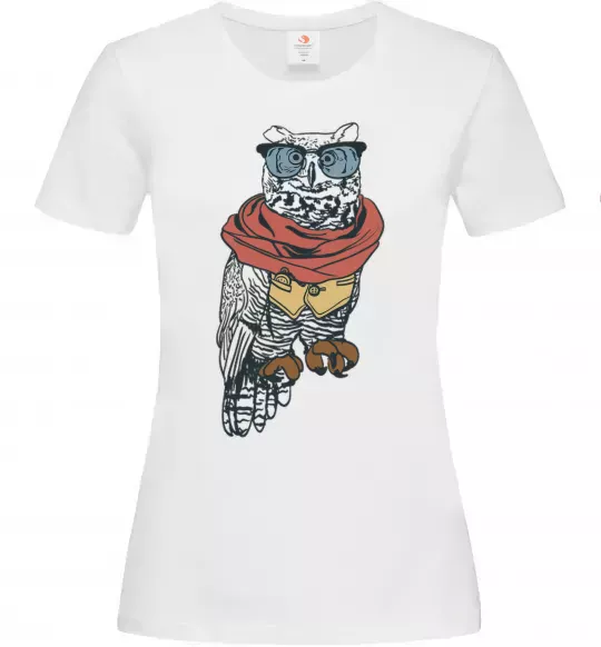 Женская футболка Owl style Белый фото