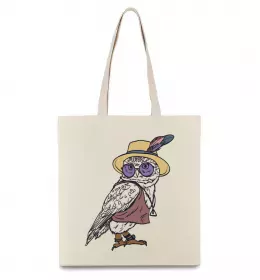 Эко-сумка Сова на гілці Черный фото