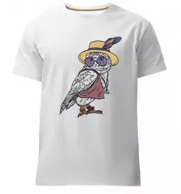 Мужская премиум футболка Сова зла Черный фото