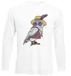 Лонгслив Сова в капелюсі Белый фото